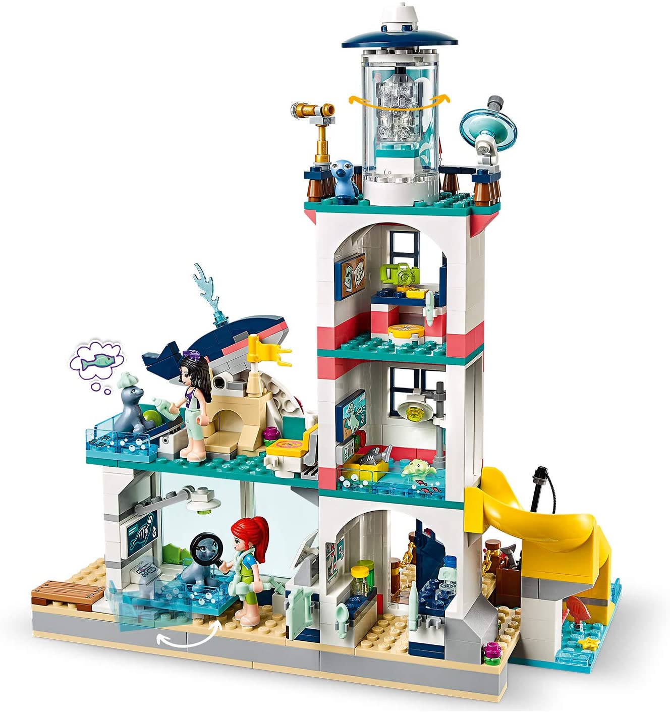 LEGO 41380 Friends Lighthouse Rescue Center 4-Floors Vet Clinic Set including Mia and Emma Mini dolls with Animals Figures - Image 3