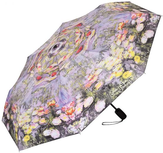 VON LILIENFELD® Folding Pocket Umbrella Automatic Lightweight auto Open/closeTelescopic Motif Women Art Claude Monet: Waterlilies