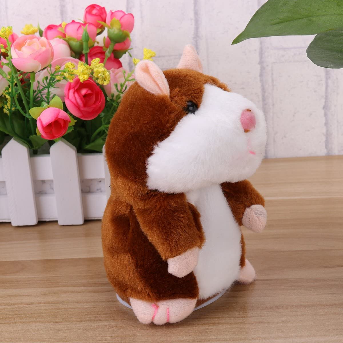 thumbnail interactive-video image 1 of RUseeN Talking Hamster Repeats What You Say Mouse Electric Interactive Animated Toy Speaking Plush Buddy Gift For Toddlers 1 of 10