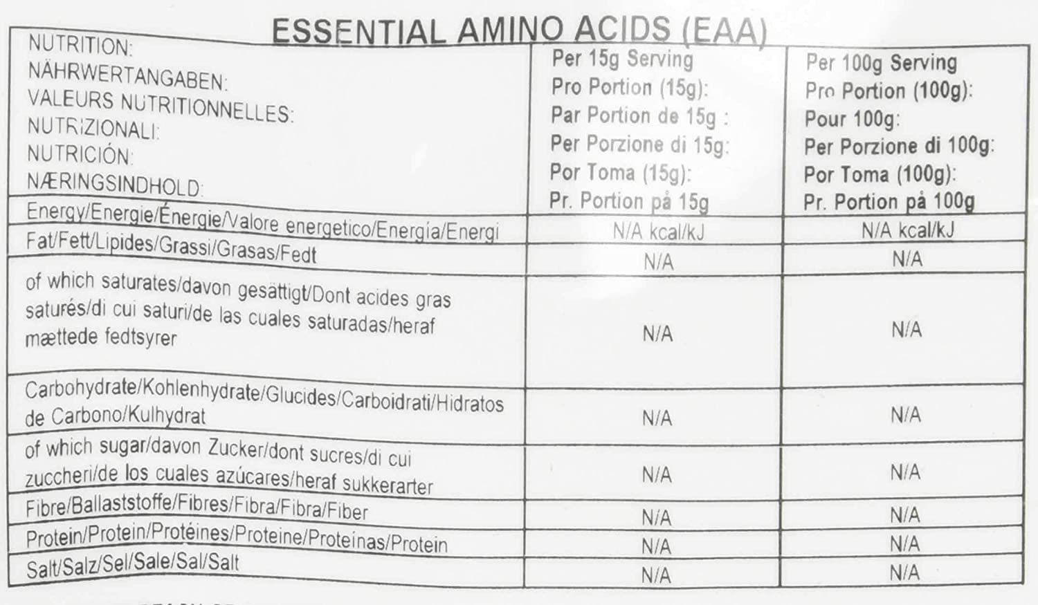 Bulk Pure Essential Amino Acids Powder, 500 g, Packaging May Vary, Tasteless, 33 Servings (Pack of 1) - Image 2