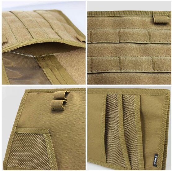 WYNEX Truck Visor Panel Organizer for Pickup F150, Large Molle Visor Panel Vehicle Tactical Sun Visor Holder Car Sunshade Storage Pouch with 3 Hoop & Loop Straps Molle Webbing for Ram Tundra (13.87") - Image 4