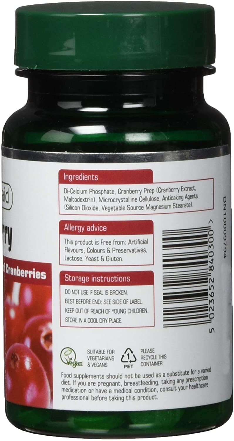 Natures Aid Cranberry Tablets 200mg, High Strength Supplement for Urinary Tract Support Bladder Health - Image 2