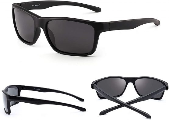JIM HALO Polarized Sunglasses for Men Women Wrap Around Sprot Sun Glasses for Cycling Fishing Driving - Image 4