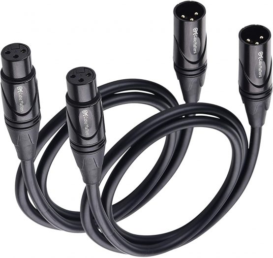 Cable Matters 2-Pack Premium XLR to XLR Microphone Cable 0.9m