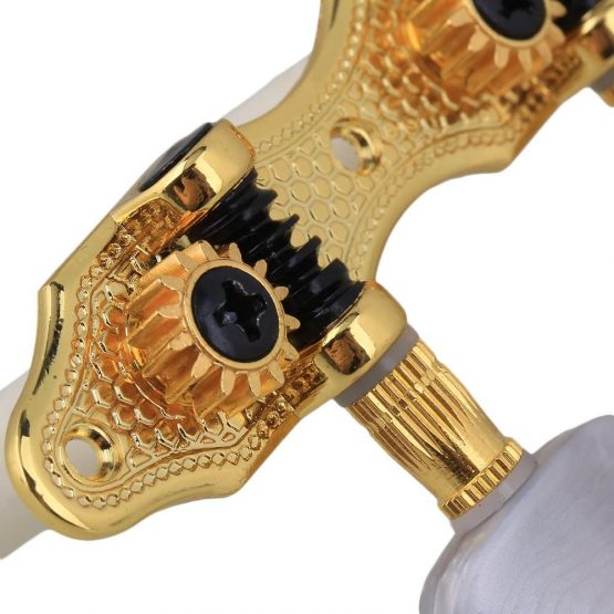 BQLZR Golden Plated Classical Guitar Tuners Machine Heads Pearled Tuning Pegs - Image 4