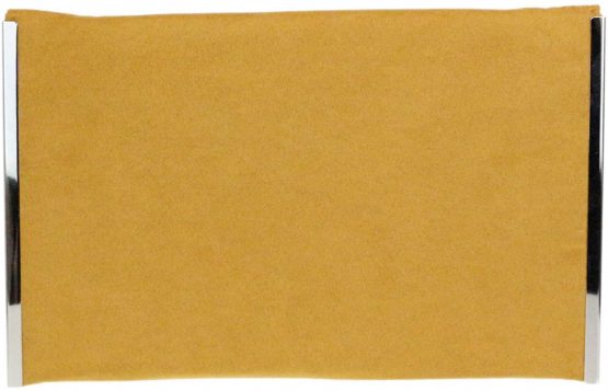 Girly HandBags Elegant Faux Suede Clutch Bag Envelope Plain Design Sides Frame Wedding Prom - Image 3