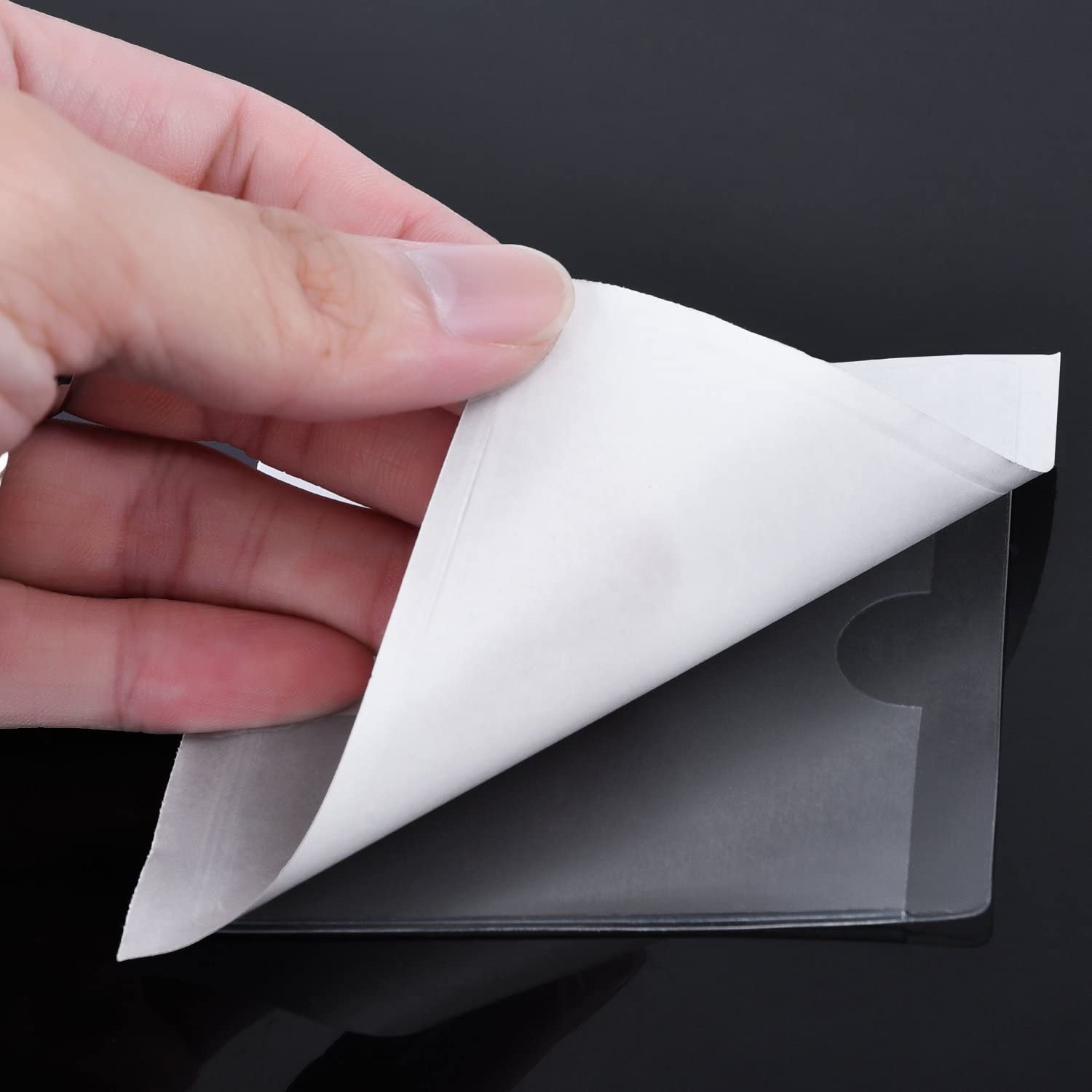 FGF-EU Transparent Self Adhesive Parking Permit Holder Pack of 1 Ticket and Note Sticky Back Protect Cover for Car Badges, Windscreen - Image 3