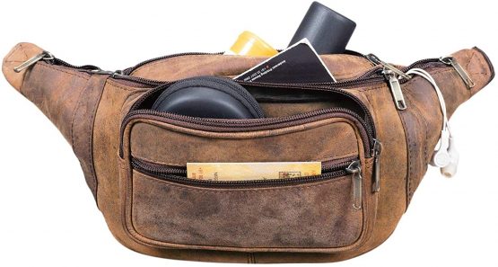 STILORD Belt Bag Genuine Leather, Colour:Colorado - Brown - Image 2
