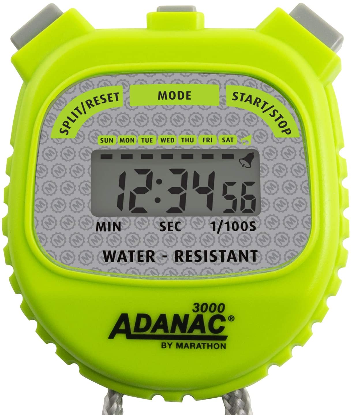 Marathon Adanac 3000 Sports Digital Stopwatch Timer, Green, 1