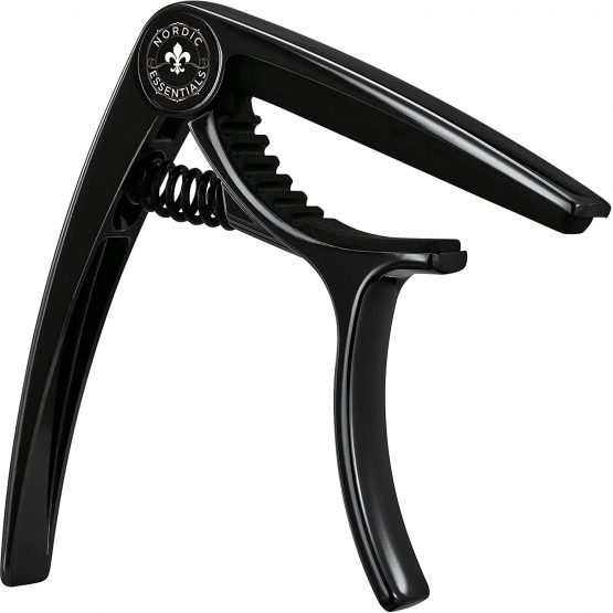 Guitar Capo Deluxe for Guitars, Ukulele, Banjo, Mandolin, Bass - Made of Premium Quality Zinc Alloy for 6 & 12 String Instruments - Luxury Accessories by Nordic Essentials™ - (Bronze) - Lifetime Warranty