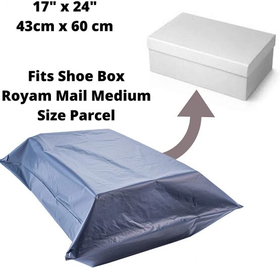 Large Plastic Postage Bag Large Size 17" x 24" (43cm x 60cm) Grey Mailing Bags for Posting and Packaging Extra Strong Envelopes - Mail Postal Polythene Self Seal Bags- Clothes Delivery Packing (5) - Image 2