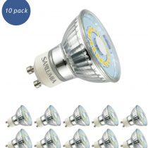 10 X Sanlumia 5W GU10 LED Super Bright Spotlight Bulb 450lm 120 Degree Beam Angle Non Dimmable 50W Halogen Equivalen Cool White 6400K