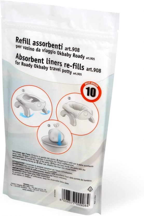 OKBaby Disposable Potty Liner Refills, 10-Piece