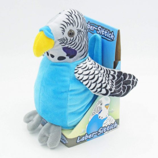 Kögler 75674 Laber Caruso Budgie Approx. 17 x 21 x 11 cm, lab Animal with Recording and Playback Function, Popping and wobbling, Ideal for Boys and Girls as a Gift, Colourful - Image 3