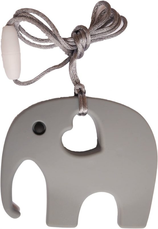 Elephant Teether Soother Silicone Toy BPA Free, 12 Colours (Grey) - Image 2