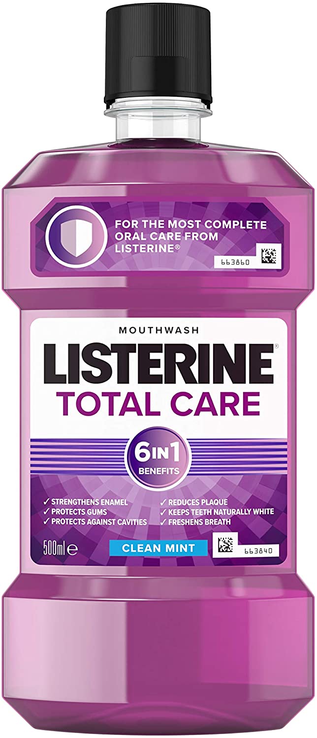 Listerine Total Care Antibacterial Mouthwash (1x 500ml)
