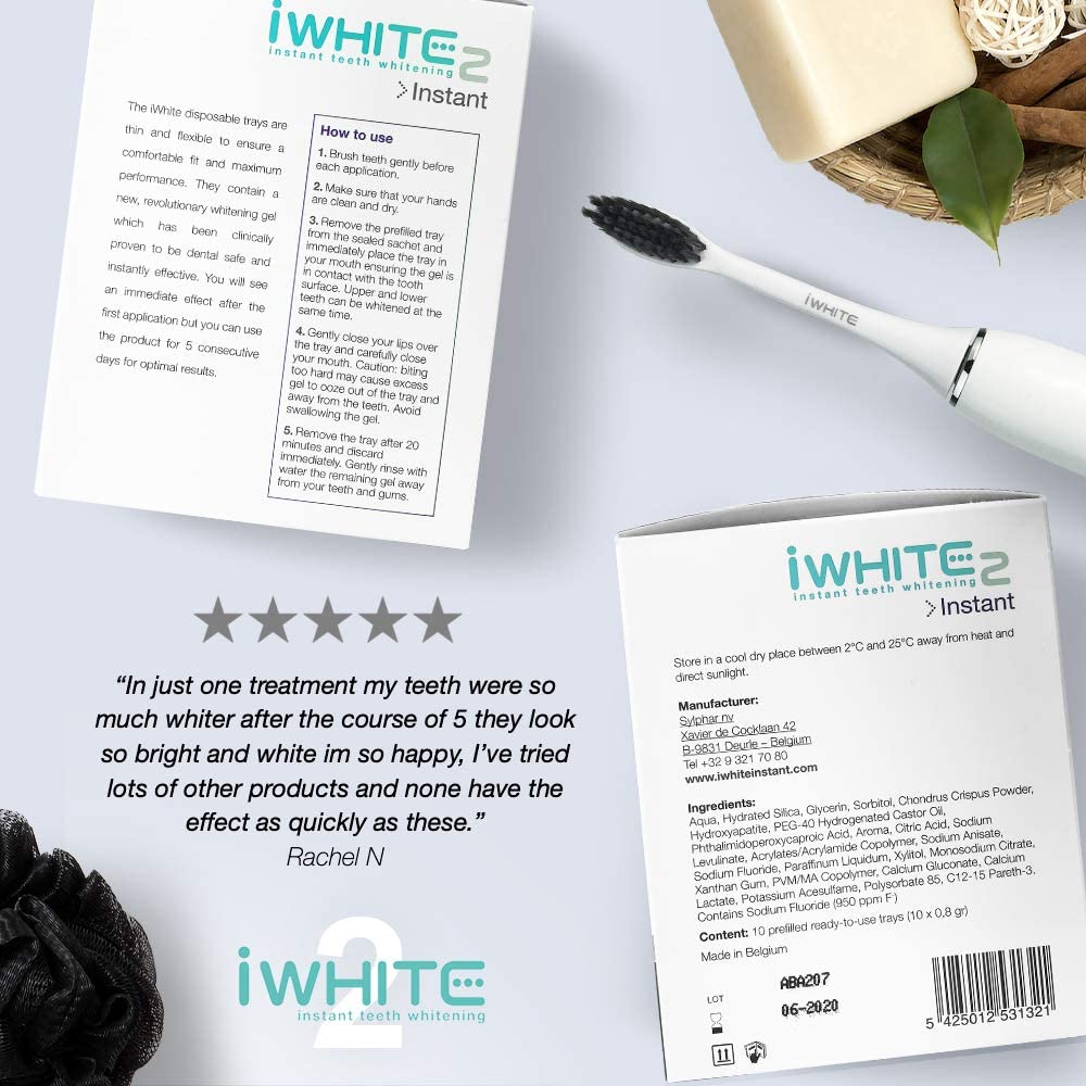 iWhite Instant 2 Teeth Whitening Kit with 10 Trays Up to 8 Shades