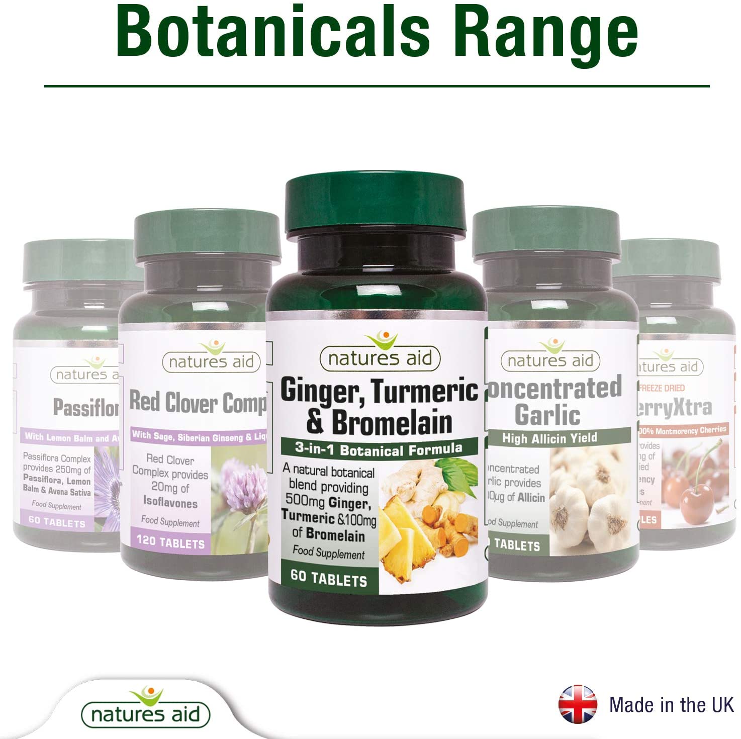 Natures Aid Ginger Turmeric Bromelain, 60 Tablets BigaMart