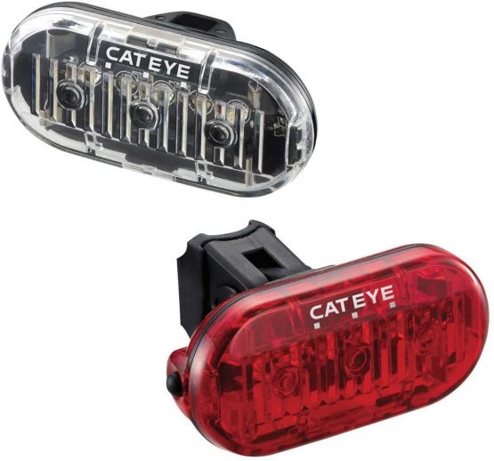 CatEye Black Omni 3 Road Bike Light-Set