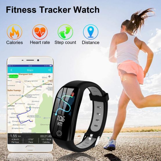 Tipmant Fitness Trackers, IP68 Waterproof Activity Tracker with 1.14 inch HD Screen Heart Rate Monitor Pedometer Step Counter Watch Sleep Monitor, Slim Smart Bracelet for Women Men Kids - Image 3