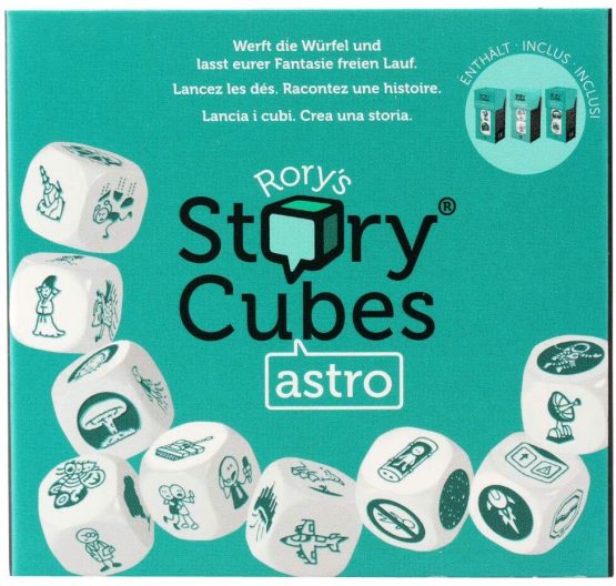 Asmodee Italy, Rory's Story Cubes Astro (Ottanio), Dice Game to Create Stories, Italian Edition, 8085