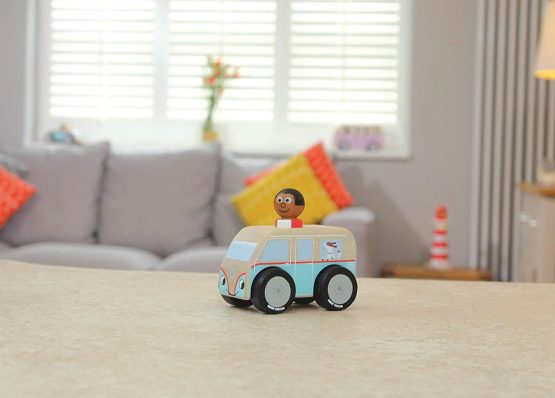 Indigo Jamm Mini Chunky Wooden vehicle toys for Ages 18 Months + (Mini Colin Campervan)| Play Vehicle Role Play Toy - Image 3