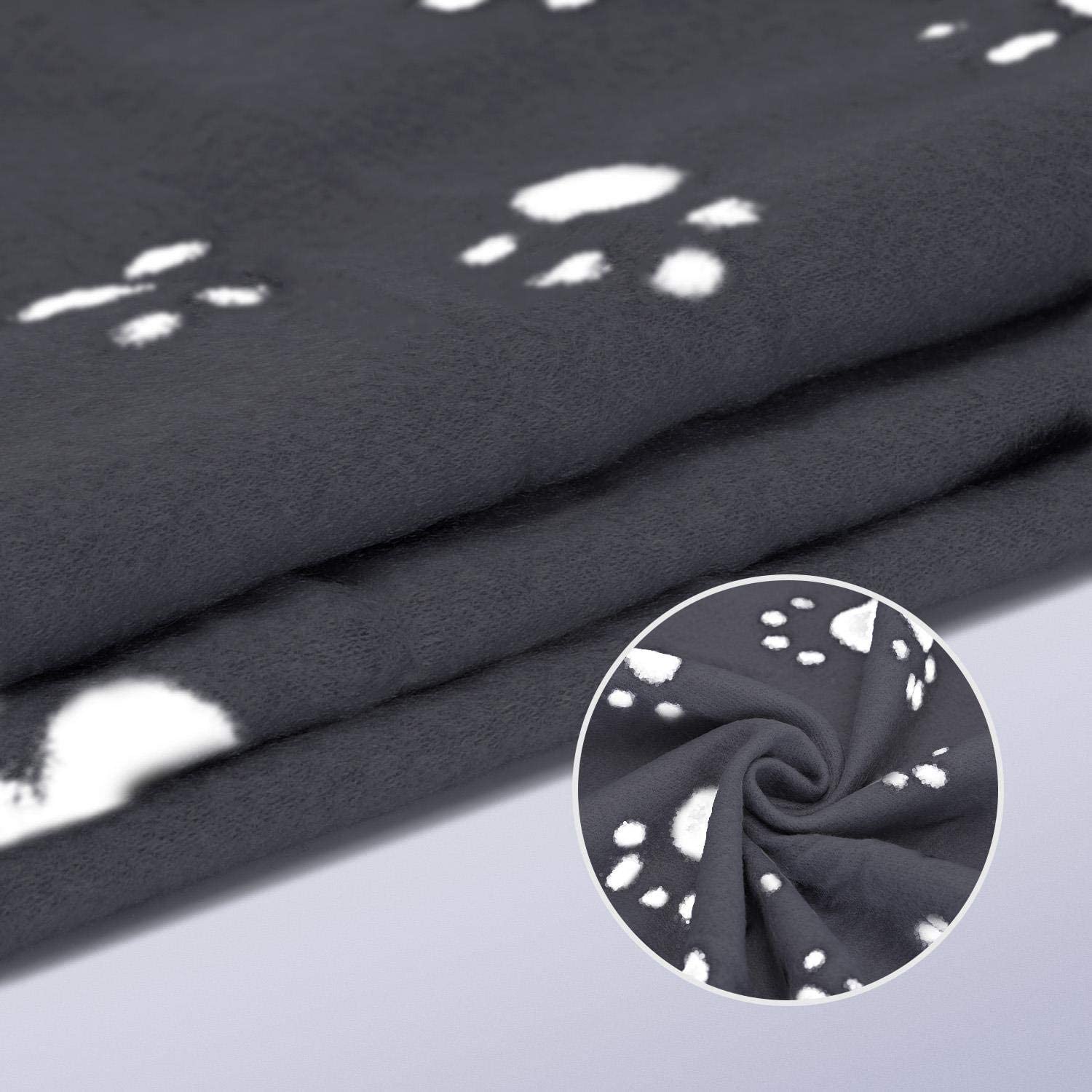 Nobleza - 6 x Dog Blanket Cat Cushion Puppy Kitten Sleep Pad Mat Pet Bed Cover Washable Warm Soft Fluffy Fleece Blankets Black75*75cm - Image 3