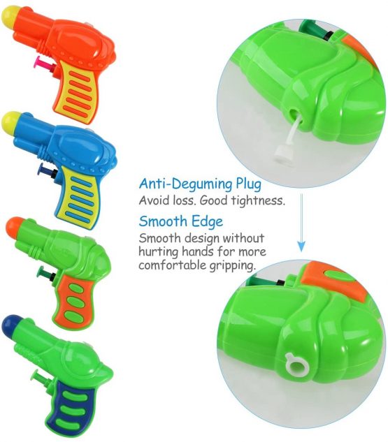TOYMYTOY 12pcs Plastic Water Squirt Gun Pistol for Kids Watering Game (Random Color) - Image 3