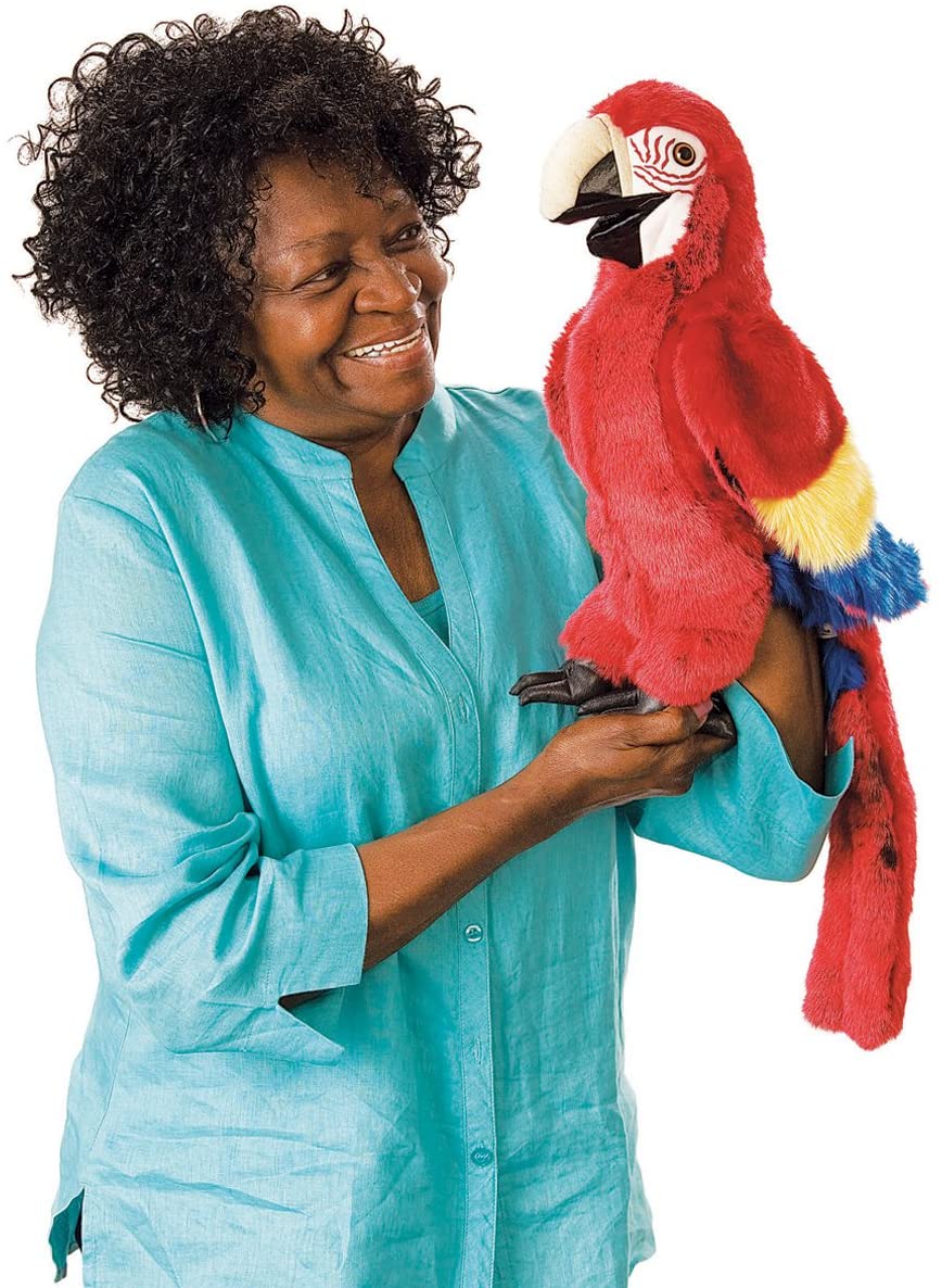 Folkmanis Scarlet Macaw Hand Puppet – BigaMart