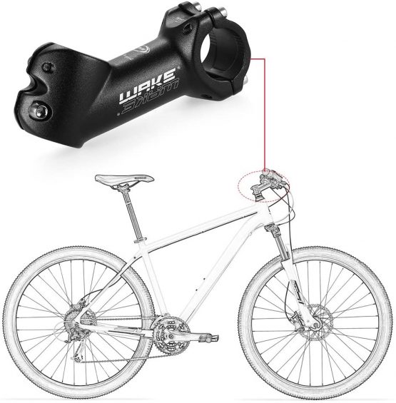 Lixada Bike Stem Clamp Aluminum Alloy MTB Handlebar Mountain Bike Stem Cycling Road 31.8MM (Angle: ± 45 °& Central Distance:90 mm) - Image 2
