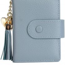 Credit Card Holders Women Ladies Leather Credit Card Wallets Business Credit Card Holder Card Case for Women (Blue)