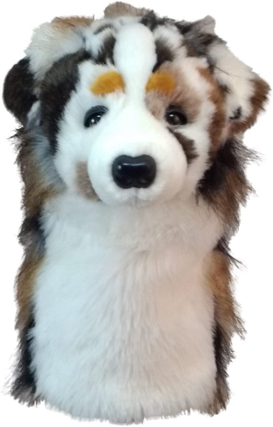 Daphne's Unisex's Australian Shepherd Novely Headcover, White