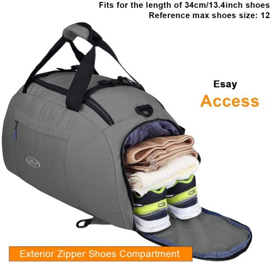 G4Free Foldable Travel Duffel Bag Lightweight 40L Large Luggage Gym Backpack Sports Bag with Shoe Compartment for Traveling Swimming Yoga Hiking Camping - Image 2
