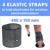 TENSPAD SILVER Set of 4 elastic straps with velcro to hold electrodes