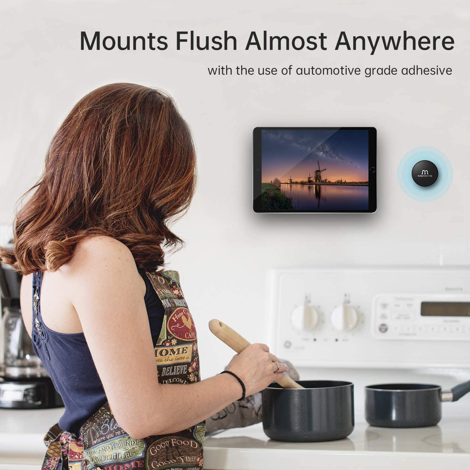 MENNYO Magnetic Phone Holder, Car Magnet Mount with Metal Plate Stick on Dashboard, 1 pack, 4.4cm*4.4cm*1cm - Image 4