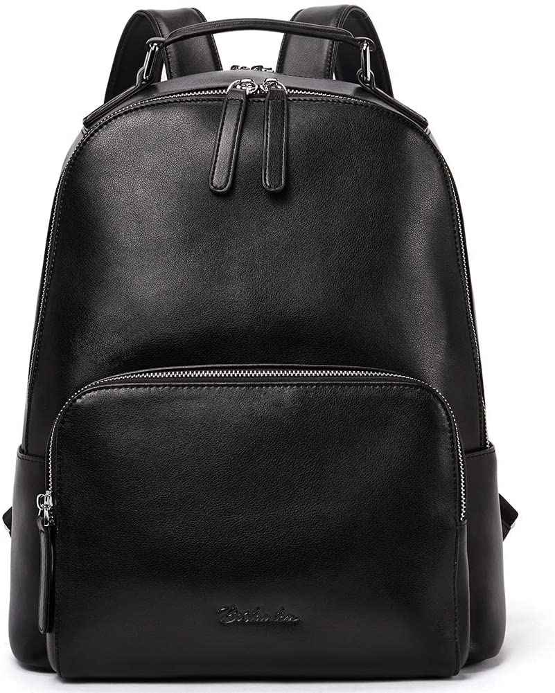 BOSTANTEN Genuine Leather Backpack for Women，13 Inch Laptop Rucksack ...
