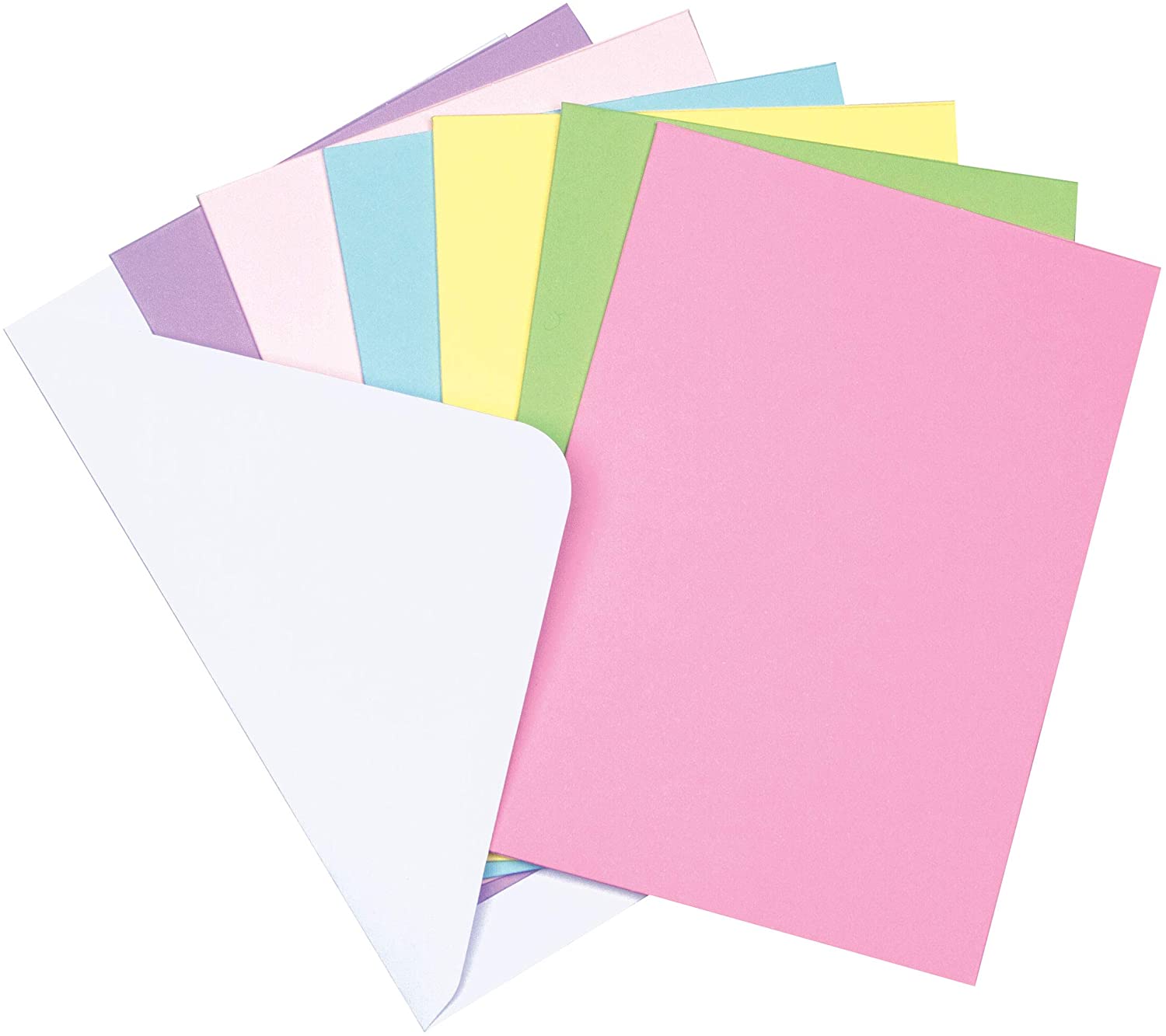 Baker Ross AF358 Blank Coloured Greeting Cards (Pack of 12) To Colour in, Decorate and Personalise, 148mm x 105mm
