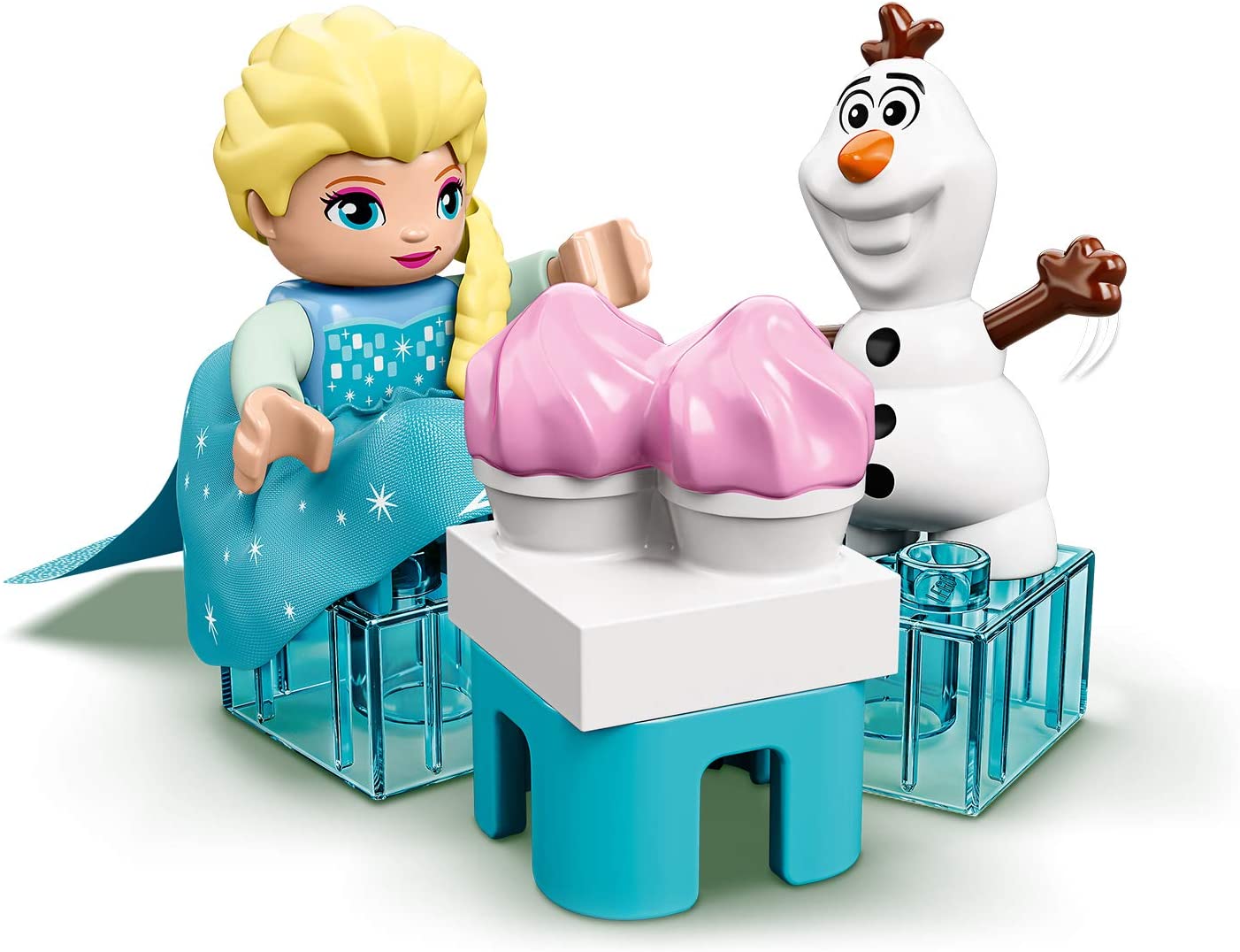 LEGO 10920 DUPLO Disney Princess Frozen 2 Elsa and Olaf's Ice Party Building Toy, with Cupcakes Teapot & Figures - Image 4