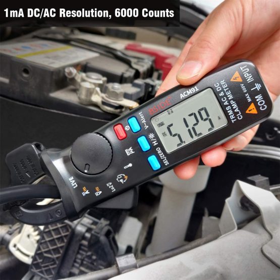 BSIDE ACM91 Digital Clamp Meter 1mA AC/DC Current True RMS Auto-Ranging 6000 Counts Meter Hz Temperature Capacitance Live Check V-Alert Low Impedance Voltage Tester - Image 3