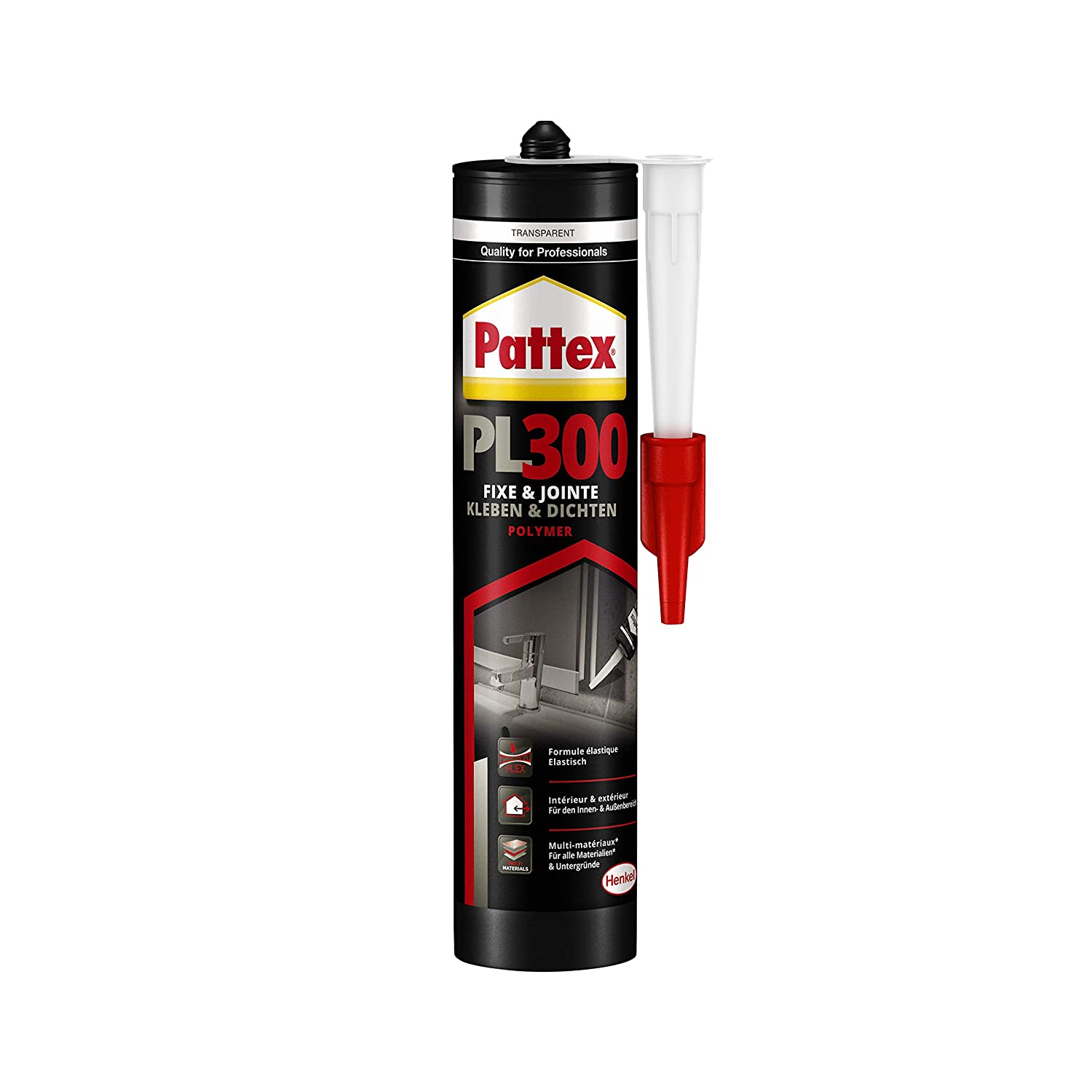 Pattex 1506660 "Pl 300" Mounting Glue, Transparent, 300 ml