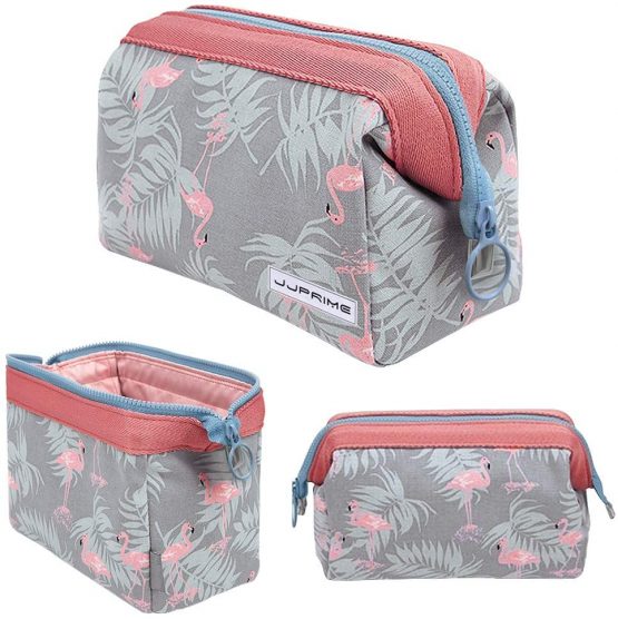 JJ PRIME - Small Makeup Bag for Purse | Waterproof Travel Cosmetic Organiser Bags | Portable Flamingo Toiletry Bag | Travel Pouch for Women Ladies Girls Gifts - Image 2