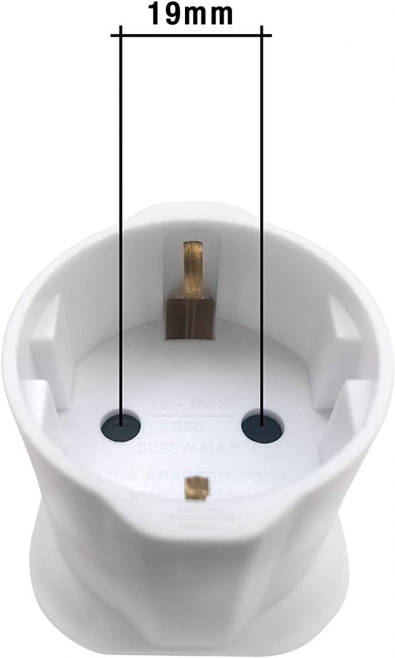 ampTECH EU to UK Plug Adapter - 1 Pack 13A Schuko European Europe Euro Visitors to UK Socket Converter Travel Adaptor From Spain, France, Italy, Portugal, Germany, Netherland, Turkey. Type C, E & F - Image 4