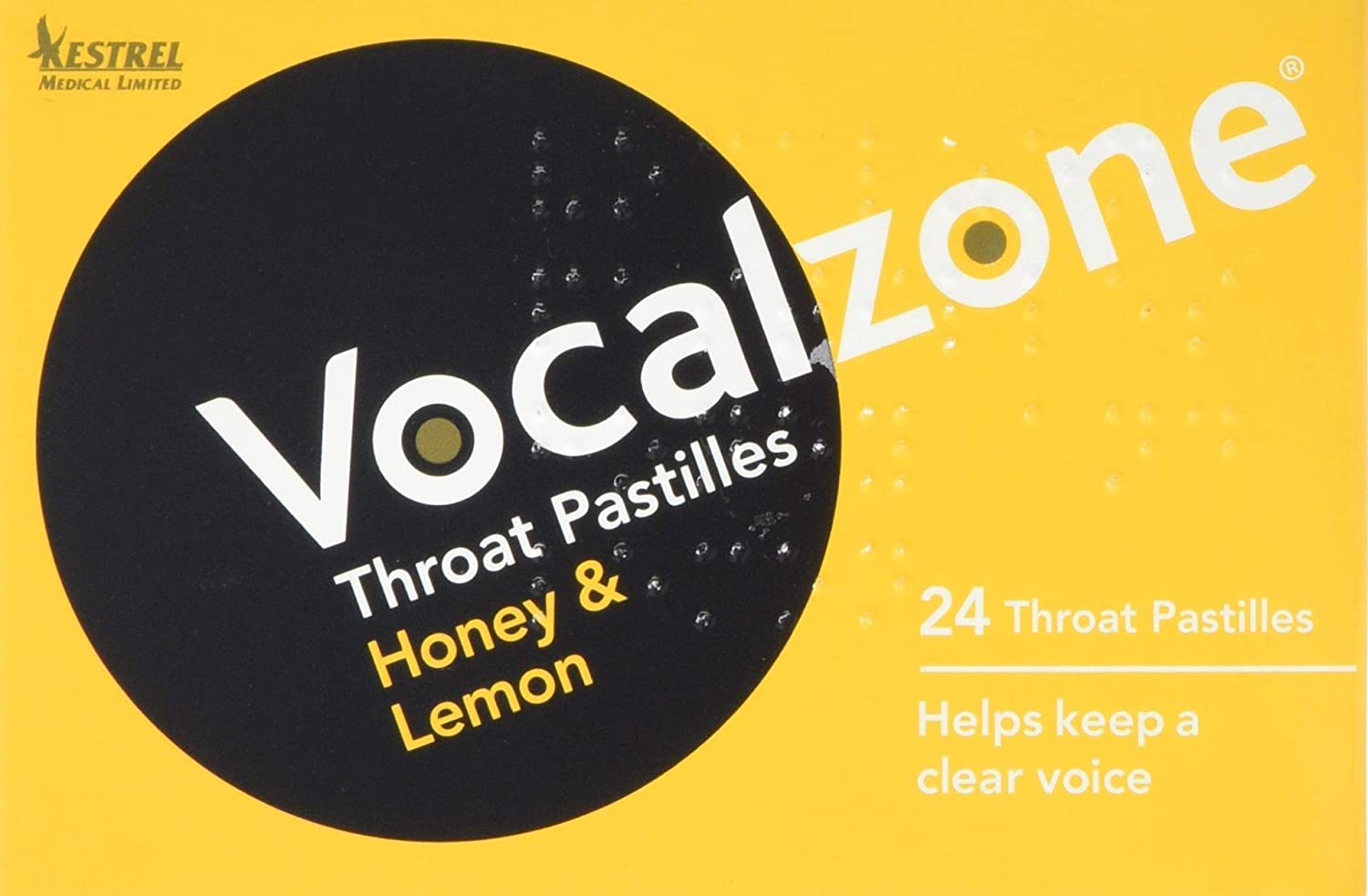 Vocalzone Throat Pastilles Honey & Lemon 24