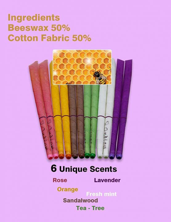 YEPLINS Hopi Ear Candles for Blocked Ears,Earwax Candles Kit,Ear Wax Remover,Ear Cleaning Candle