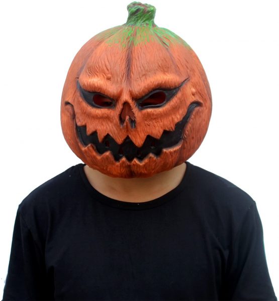 CreepyParty Pumpkin Mask Scary Latex Full Head Mask Fancy Dress Scarecrow Decoration Halloween Costume Party