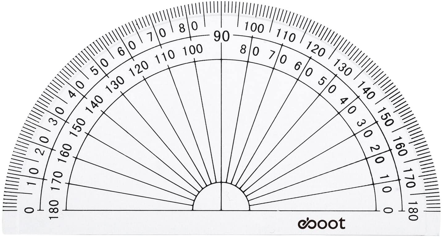 20 Pack Plastic Protractor, 180 Degrees Protractor for Angle ...