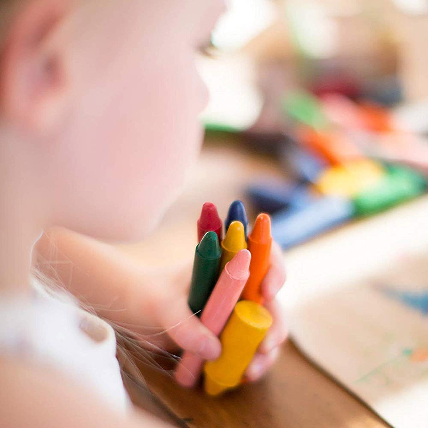 Honeysticks Jumbo Crayons (8 Pack), Non Toxic Crayons for Kids, 100% Pure Beeswax, Bright Food Grade Colours, Large - Image 3