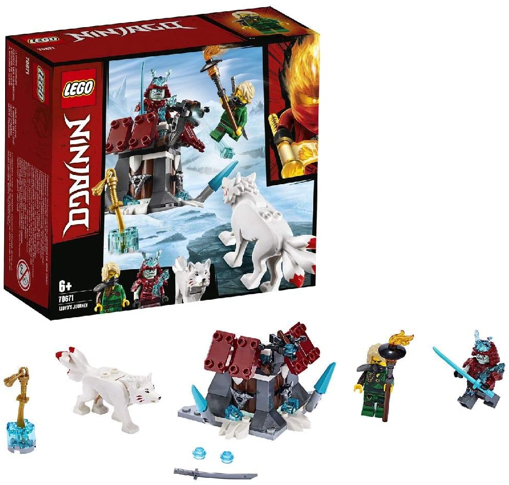 イヴ LEGO 70671 NINJAGO Lloyd's Journey Set with 2 Minifigures and Wolf
