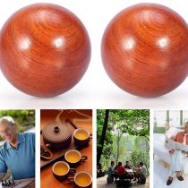 Massage Ball, 1Pc New 5cm Exercise Baoding Balls Wooden Massage Stress Relief Relaxation Ball(5CM)