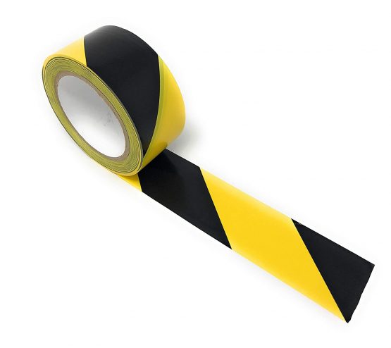 APT, (2-inch Width X 36 Yds Length) Single Roll PVC Marking Tape, Premium Vinyl Safety Marking and Dance Floor Splicing Tape, 6 mil Thick,  (2-inch Yellow & Black)